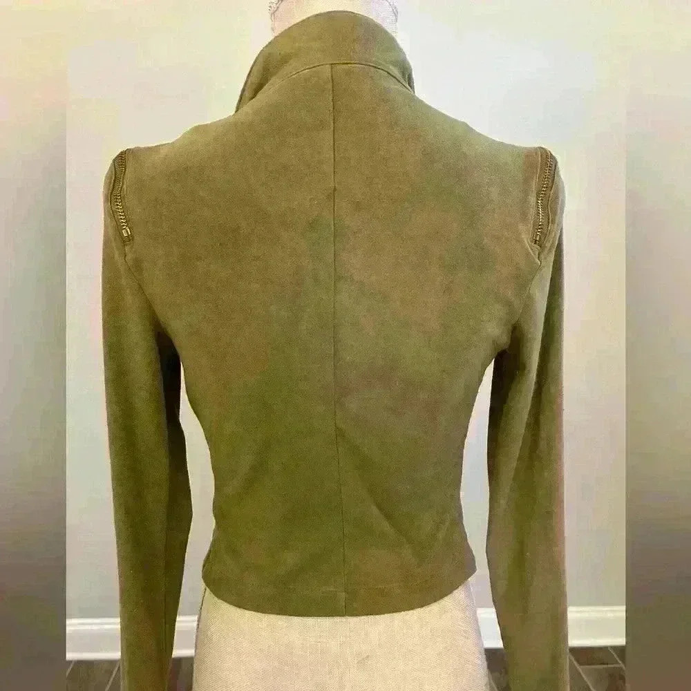 Privy Olive Velvet Jacket - Picture 5 of 10